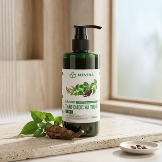 Dầu Gội Thảo Dược Mevina, Dầu Gội Hà Thủ Ô Bồ Kết Giúp Giảm Tóc Gãy Rụng, Kích Thích Mọc Tóc, Đen Tóc 300ML