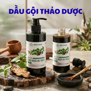 Dầu Gội Thảo Dược Mevina, Dầu Gội Hà Thủ Ô Bồ Kết Hỗ Trợ Giảm Tóc Gãy Rụng, Kích Thích Mọc Tóc, Đen Tóc 300ML