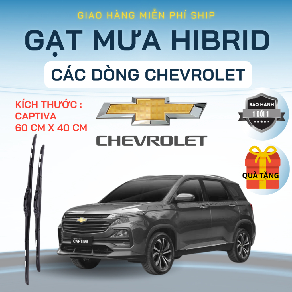 Gạt Mưa Ô Tô CHEVROLET CAPTIVA, COLORADO, SPARK, CRUZE, AVEO, TRAX ... Silicon NANO Gạt Sạch Êm. 3 K