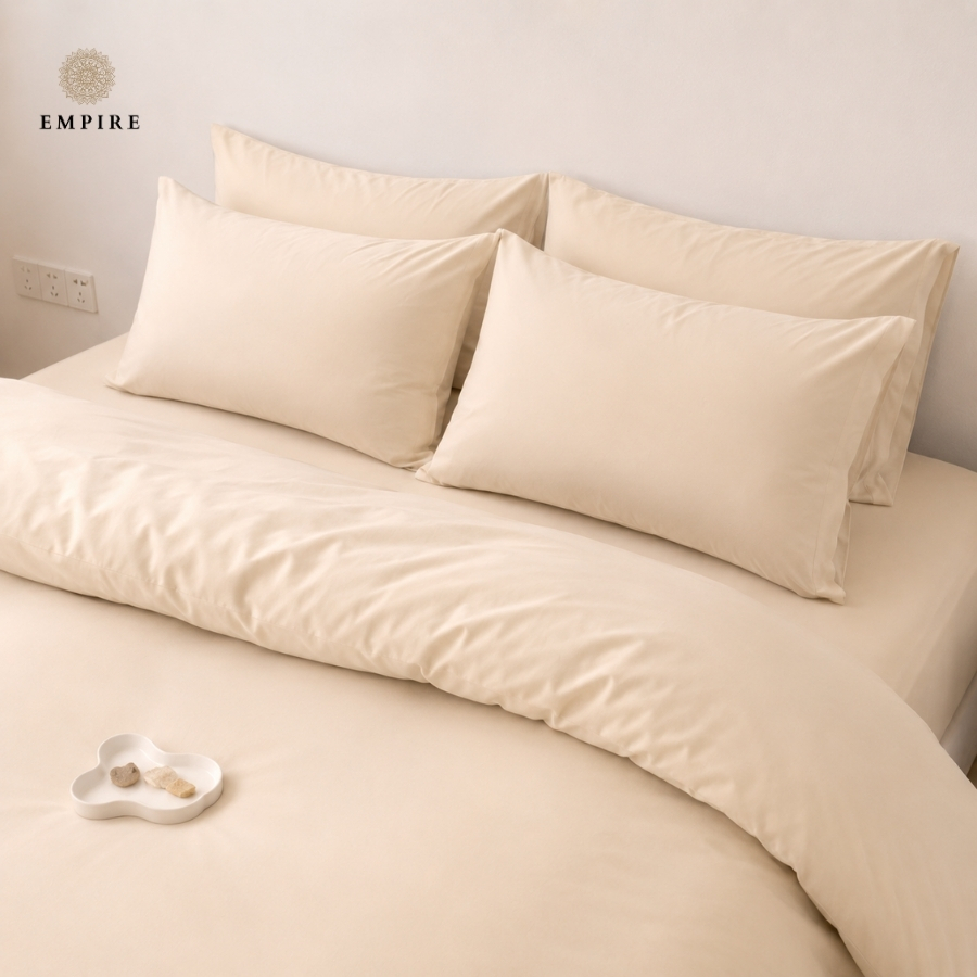 Bộ chăn ga gối đệm set 5 món cotton 100% cao cấp chăn chần bông mềm mịn thoáng mát thấm hút mồ hôi
