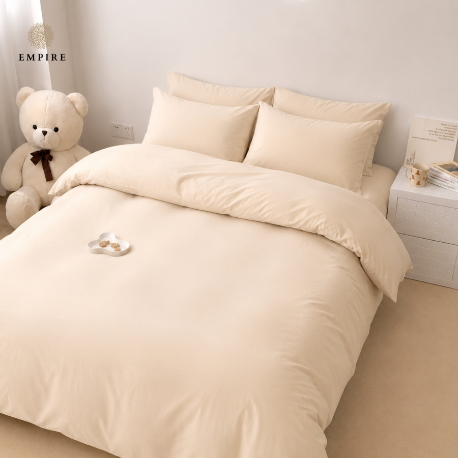 Bộ chăn ga gối đệm set 5 món cotton 100% cao cấp chăn chần bông mềm mịn thoáng mát thấm hút mồ hôi
