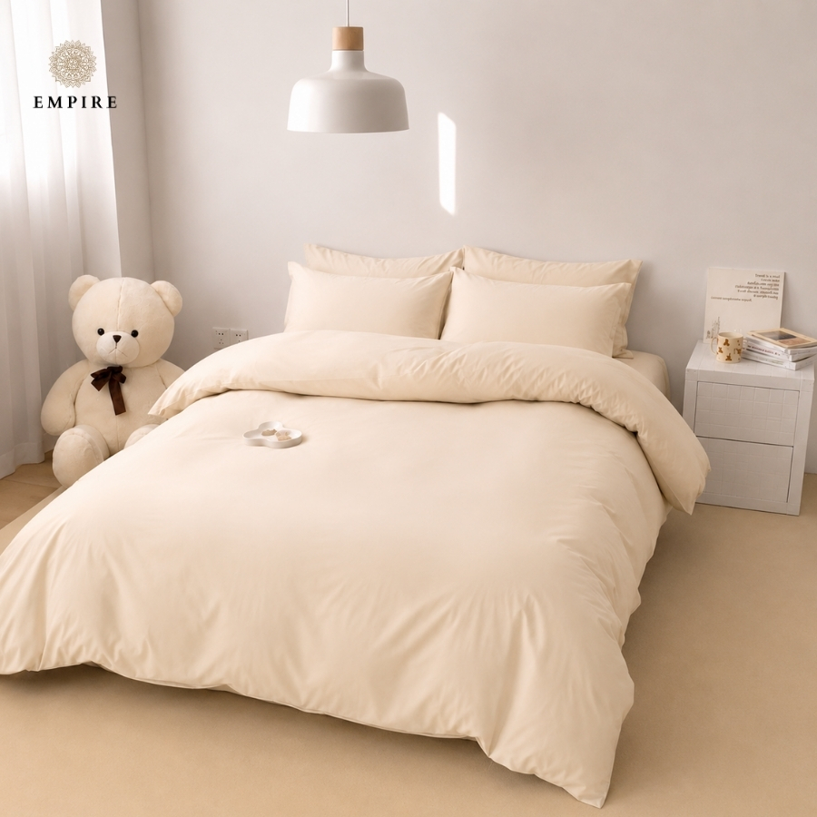 Bộ chăn ga gối đệm set 5 món cotton 100% cao cấp chăn chần bông mềm mịn thoáng mát thấm hút mồ hôi