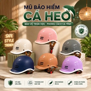 Mũ bảo hiểm đạt chuẩn CÁ HEO nửa đầu đủ màu, đạt chuẩn kiểm định Quatest