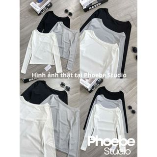 Áo Lệch Vai Dáng Ôm Tay Dài - Phoebe Studio Boutique [AO00217]