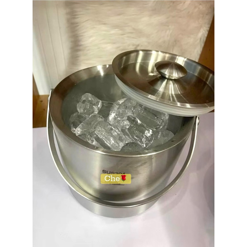 [ Germany ] Xô đựng đá 3L Đức - 2 lớp inox304 cách nhiệt