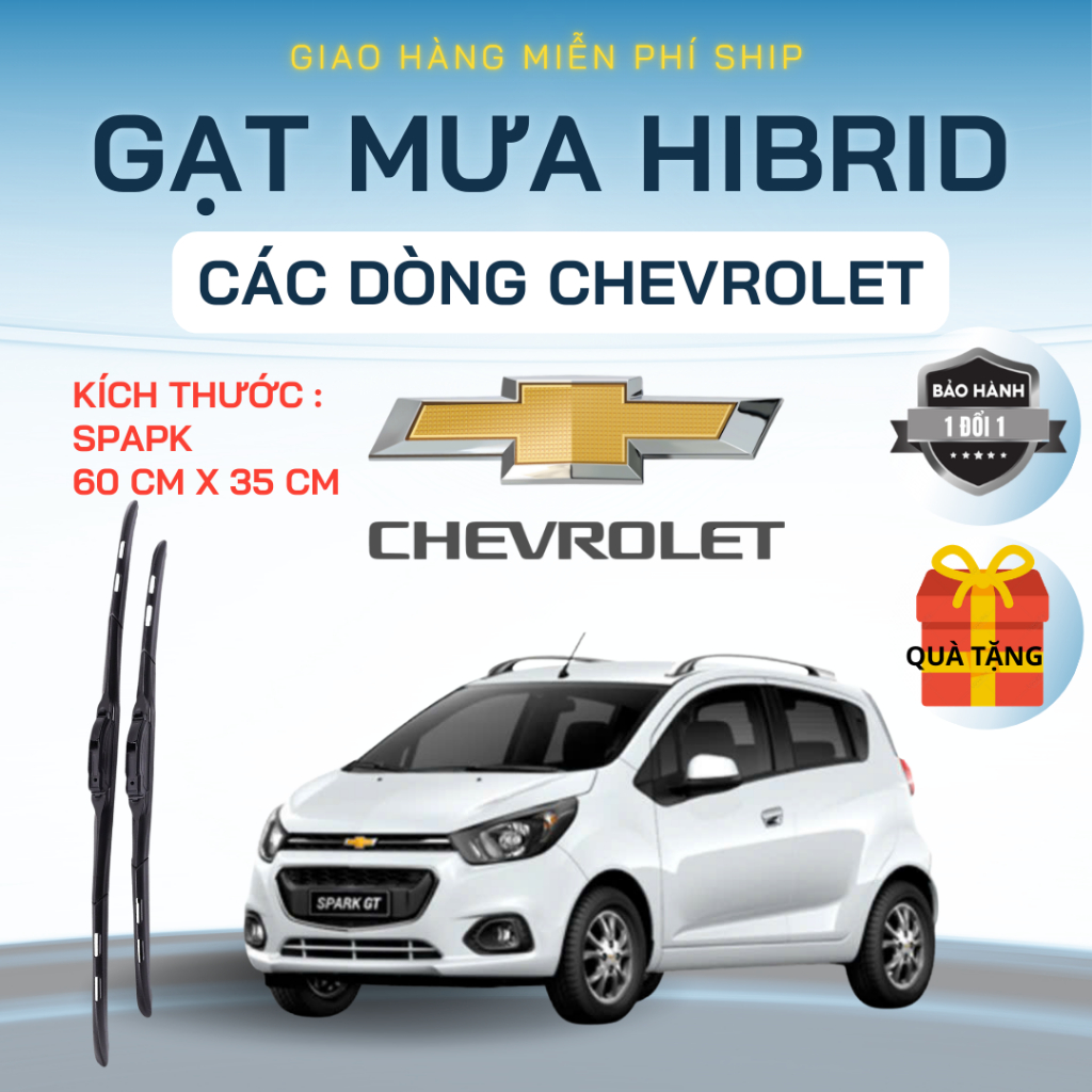 Gạt Mưa Ô Tô CHEVROLET SPAPK, CAPTIVA, COLORADO, TRAIL BLAZE, CRUZE, AVEO, TRAX ... Silicon NANO Gạt Sạch Êm. 3 K