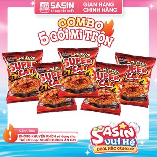 [KOL] Combo 5 gói Mì Trộn Sasin Super Cay Cấp Độ 7 BSET0170