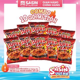 Combo 10 Gói Mì Trộn Super Cay Cấp Độ 7 (120gr) BSET0171