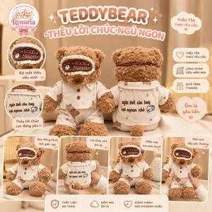 Gấu bông Ryan mặc Pyjama cao cấp, Teddy mặc đồ ngủ làm quà tặng đáng yêu