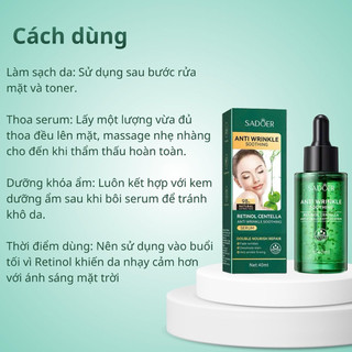 Tinh Chất Dương  Ẩm và Làm Sáng Da Retinol Centella Cao Cấp 40ml