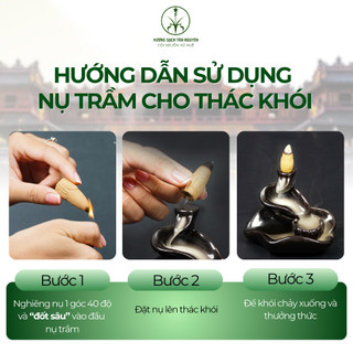 [OCOP 4 SAO - NỤ KHÓI NGƯỢC] Hộp 45 viên nụ trầm khói ngược Tân Nguyên, thơm dịu nhẹ, ngắm khói chảy như thác đổ