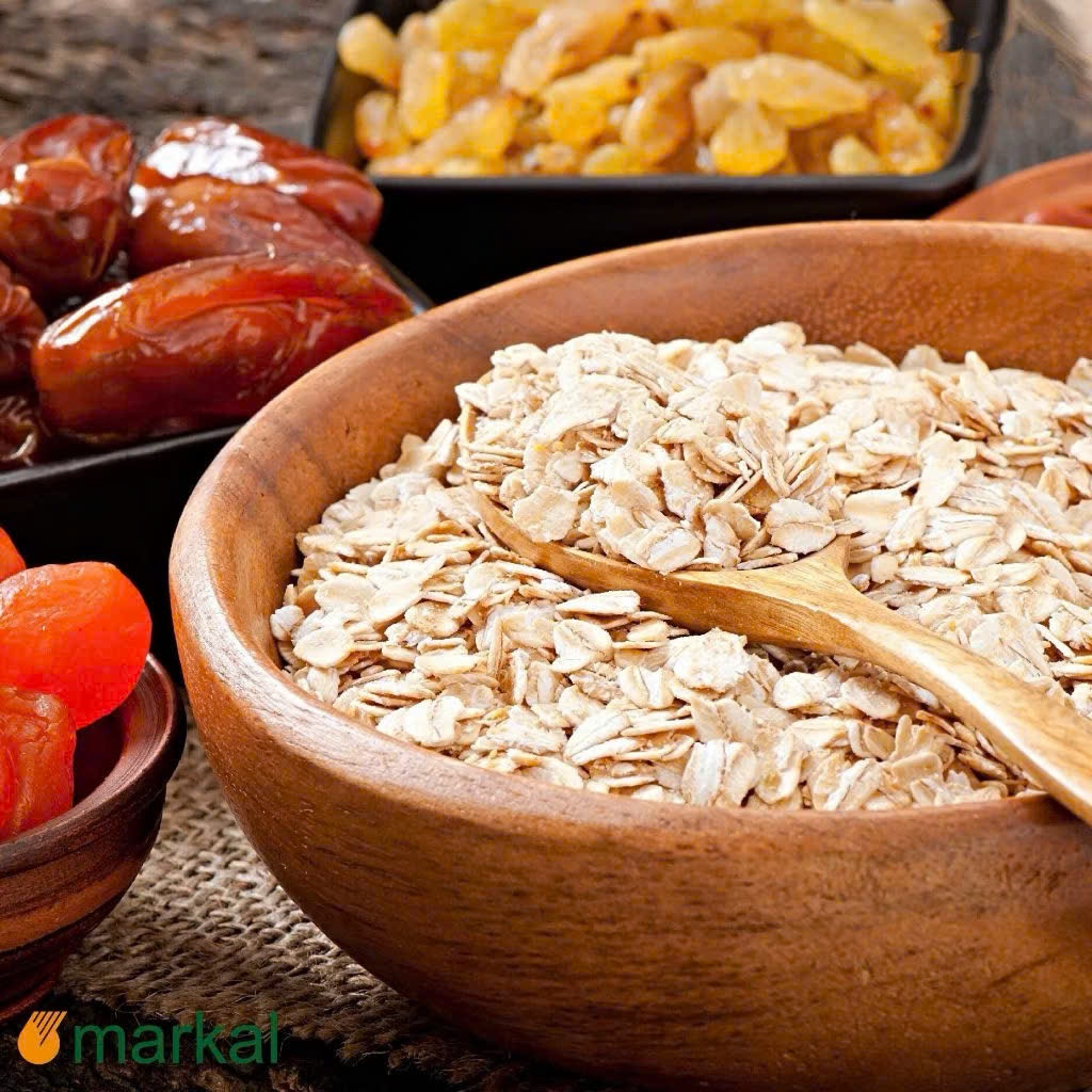 Yến Mạch Hữu Cơ Cán Mỏng Vỡ Markal 500g. Cho Bé Ăn Dặm, Người Tiểu Đường, Eatclean
