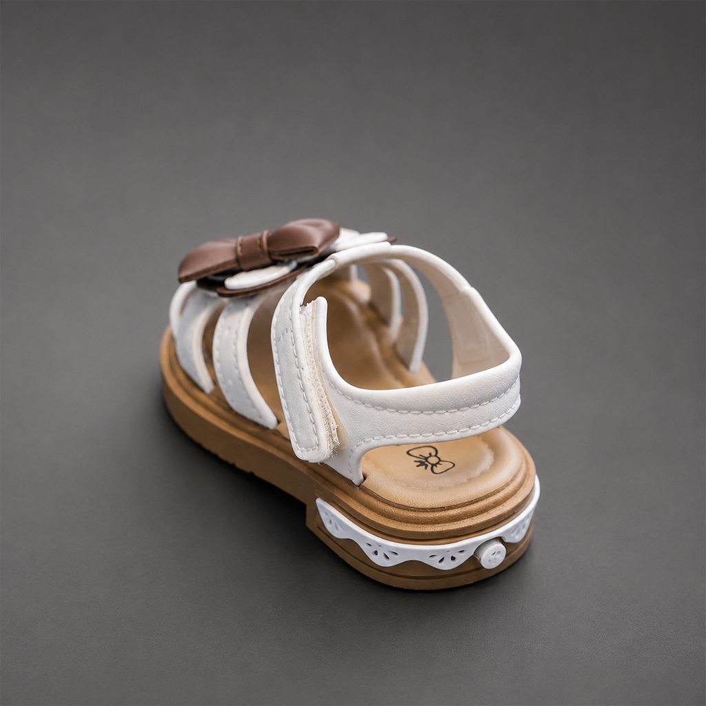 Dép Sandal Bé Gái Kidudids Gấu Nơ Xinh Có Còi Chống Trượt Êm Chân Tập Đi Cho Bé Size 18-23