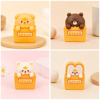 Đồ Chuốt Bút Chì PuPu Bakery Dễ Thương , Gọt Bút Chì Mini Hình Gấu Bánh Mì  , Đồ Chuốt Bút Chì Nhỏ Gọn