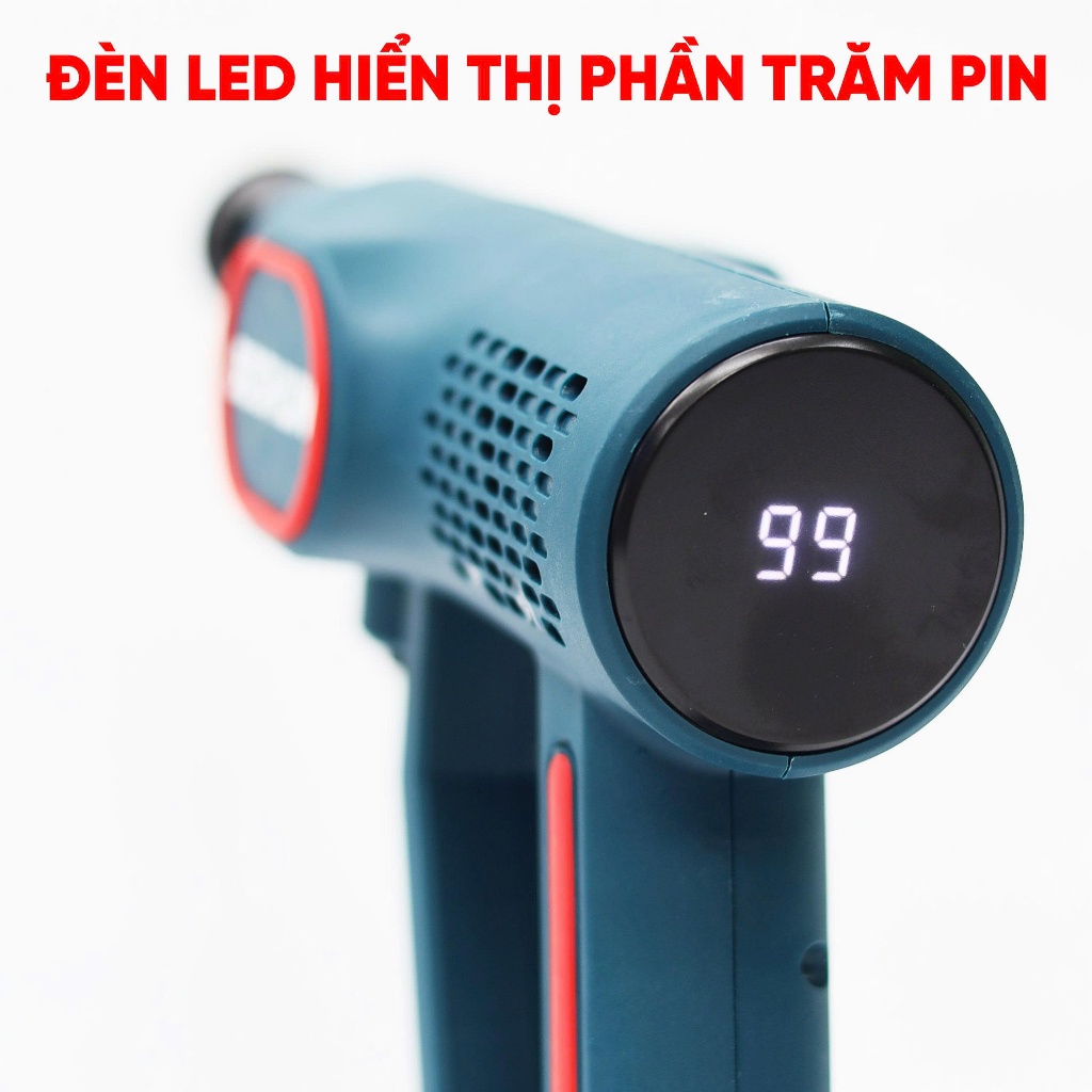 Máy rửa xe pin BS BOSSUN BS-PW2136BL, Áp lực 24bar 9L/P, Động cơ không chổi than - Màn Led hiển thị