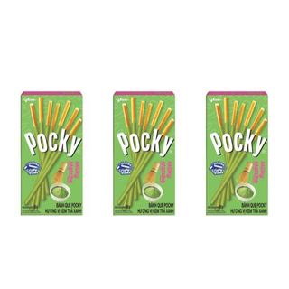 Combo 3 Hộp Bánh Que Glico Pocky Phủ Kem Vị Trà Xanh Matcha Hộp 35G
