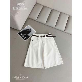 Quần Sooc Ngố Jean Nữ Cạp Cao Basic QCCC Cao Cấp