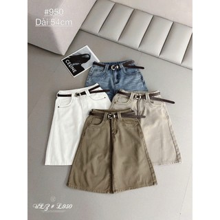Quần Sooc Ngố Jean Nữ Cạp Cao Basic QCCC Cao Cấp