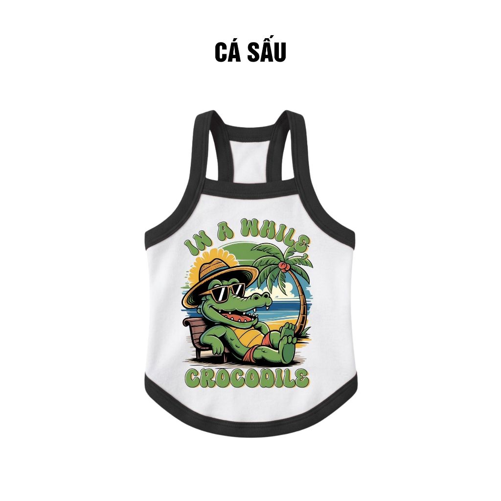 Áo 2 Dây Cho Chó Mèo Mùa Hè In Hình Độc Đáo Áo Cho Thú Cưng Chó Mèo Từ 2-9kg Chất Thoáng Mát