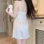 váy ngủ lụa hai dây nơ