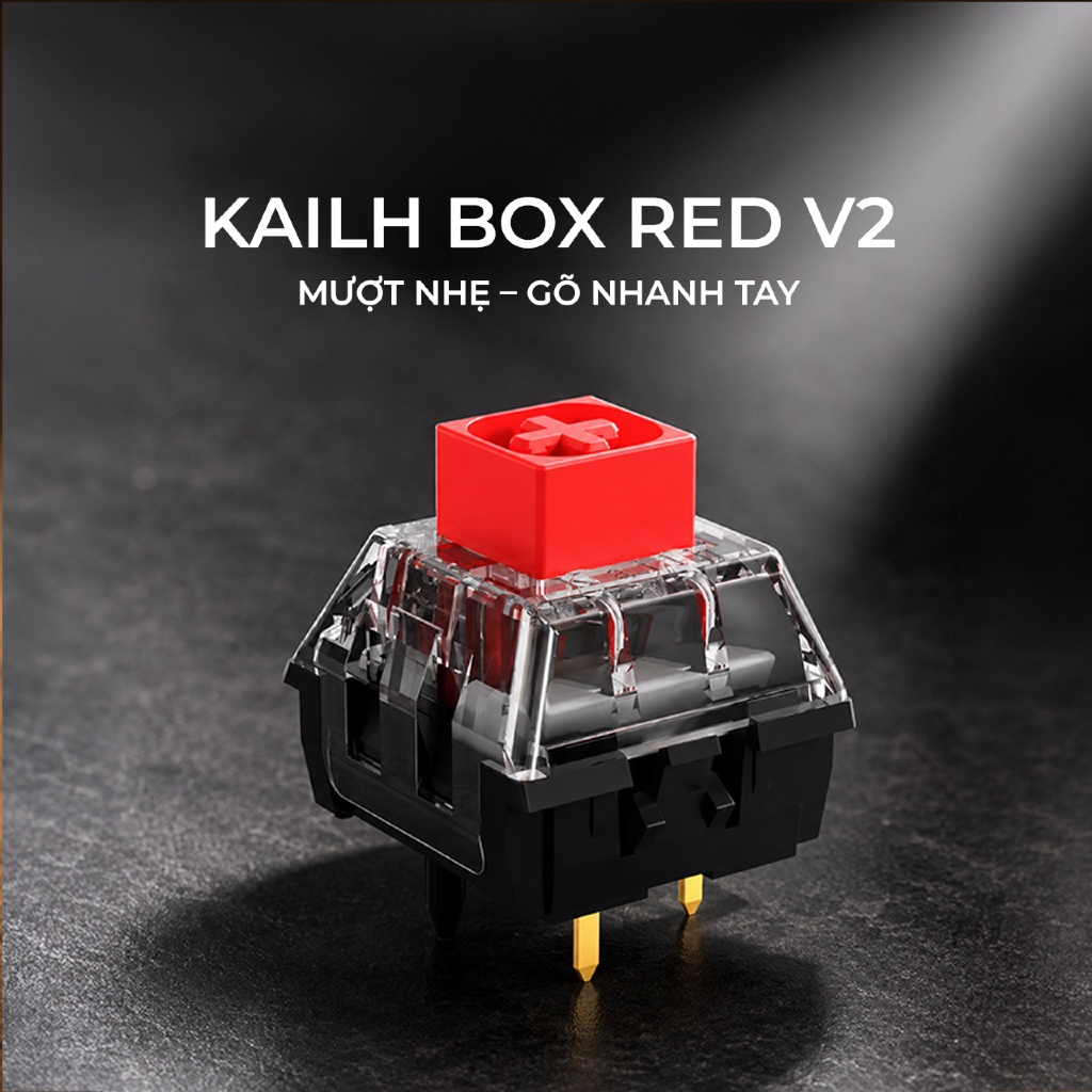 Switch Kailh BOX V2 Red / White / Brown | Linear Clicky Tactile | 5-pin | Lò Xo Dài | POM Stem | BigBuy360 - bigbuy360.vn