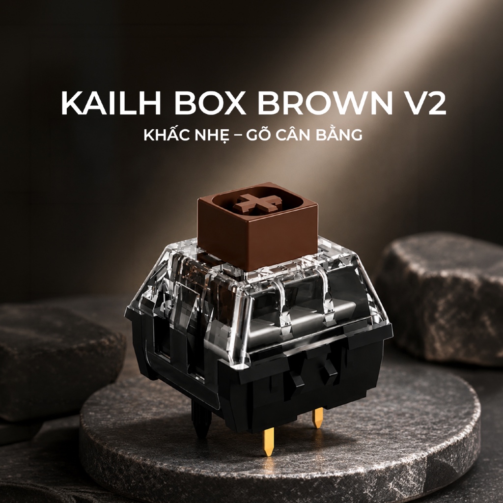 Switch Kailh BOX V2 Red / White / Brown | Linear Clicky Tactile | 5-pin | Lò Xo Dài | POM Stem | BigBuy360 - bigbuy360.vn