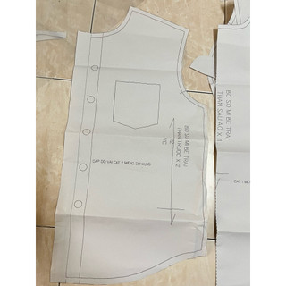 Rập giấy A0( không phải quần áo may sẵn) bộ sơ mi bé trai size 1-10