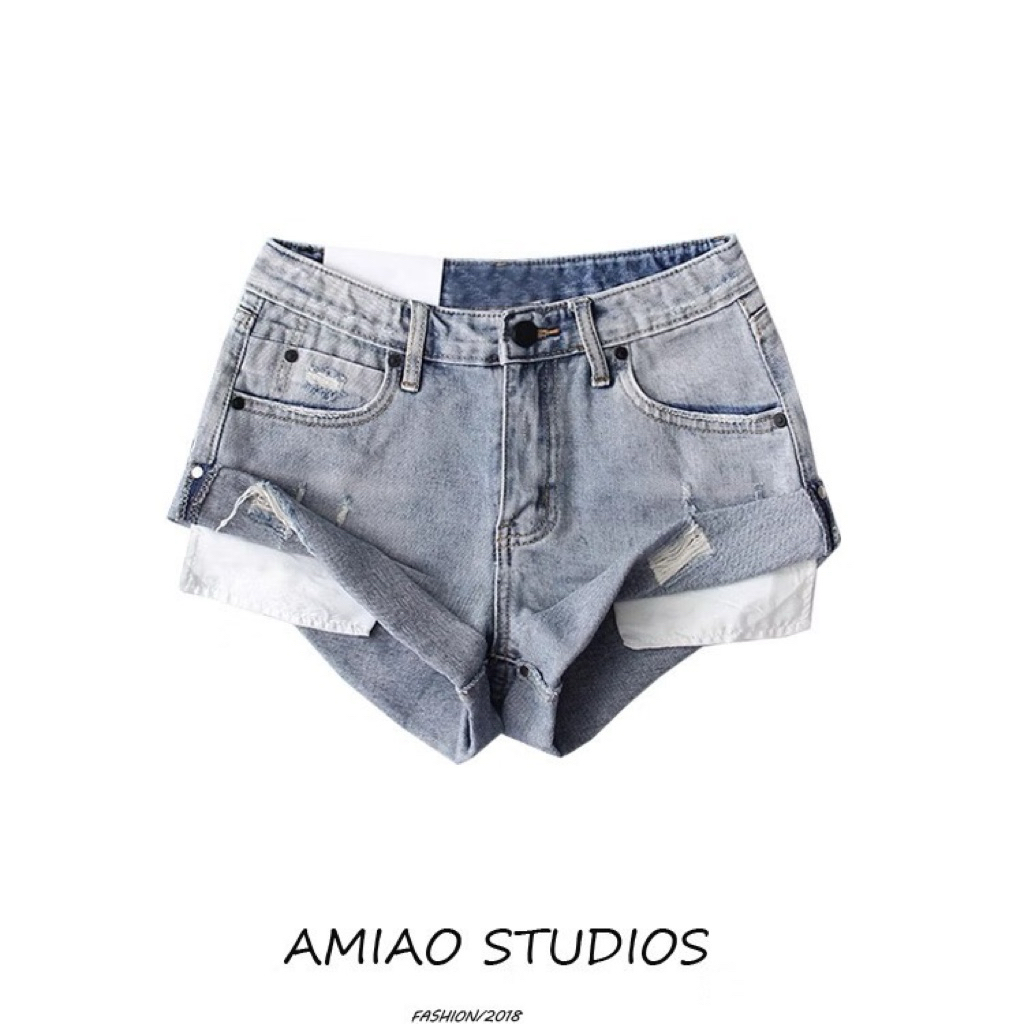 𝑺𝒔𝒖.𝑺𝒕𝒖𝒅𝒊𝒐 [CÓ SẴN] QUẦN SOOC DENIM LÒI TÚI BẢNG SIZE SAU