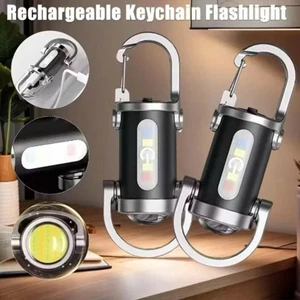 Đèn Pin Móc Khóa Mini Siêu Sáng, 7 Chế Độ Sáng, Sạc Lại Siêu Tiên Lợi - Dụng Cụ Trang Trí Móc Khóa