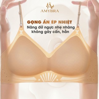 Áo Ngực Nữ Hở Lưng Đúc Su Dây Mảnh Tàng Hình - Áo Lót Nữ Không Gọng Mút 3D Ngăn Chảy Xệ AMYBRA A925