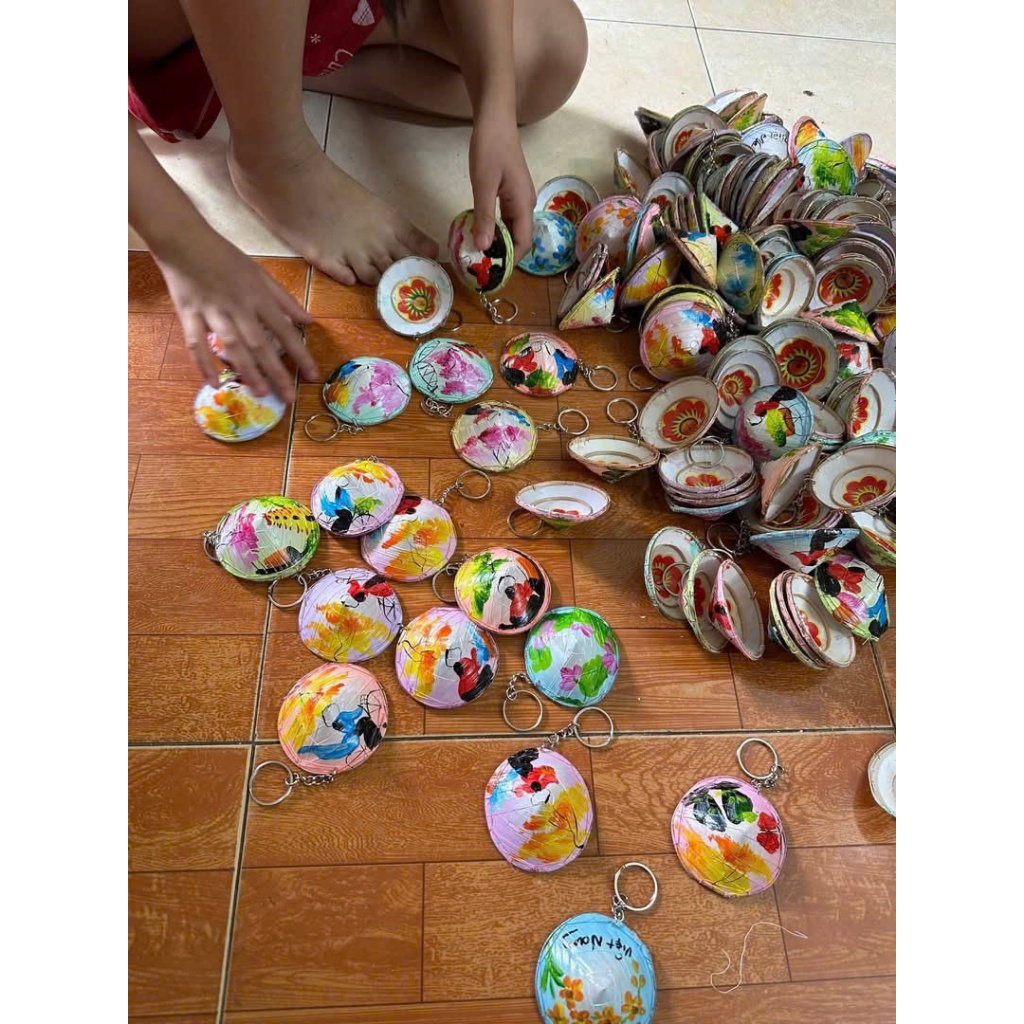 Móc khóa nón lá mini dễ thương