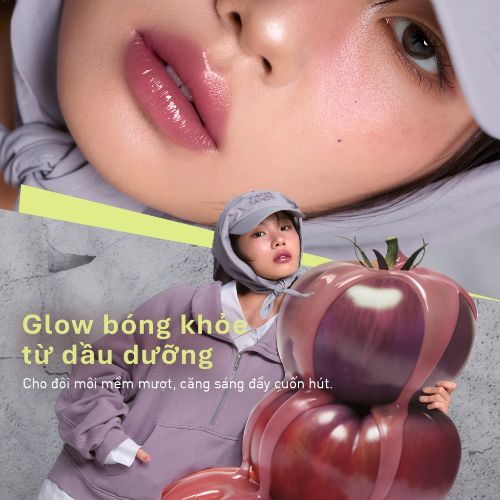 Son Tint 3CE Stylenanda Gummy Oil Tint 4g Chính Hãng - Son Bóng Mọng, Dưỡng Ẩm Môi, Lên Màu Tự Nhiên