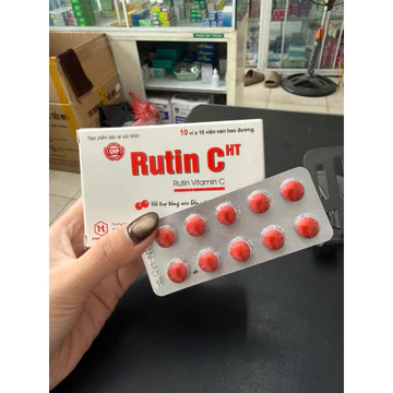 [CHÍNH HÃNG] Rutin C (100v) Bổ sung Vitamin C và rutin giúp tăng tính bền mạch máu, giảm chảy máu chân răng HHANH PHARMA