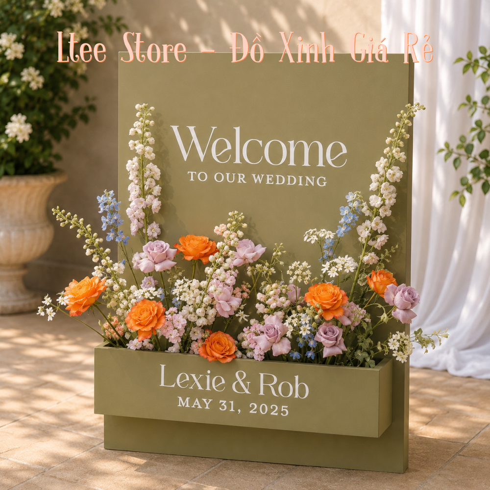 Bảng Welcome Hộp Hoa Formex 3D Sang Trọng In Theo Yêu Cầu