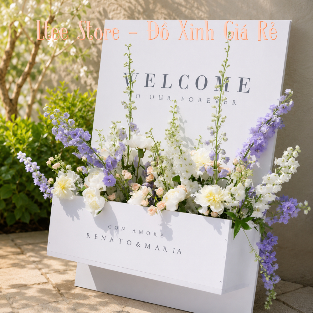 Bảng Welcome Hộp Hoa Formex 3D Sang Trọng In Theo Yêu Cầu