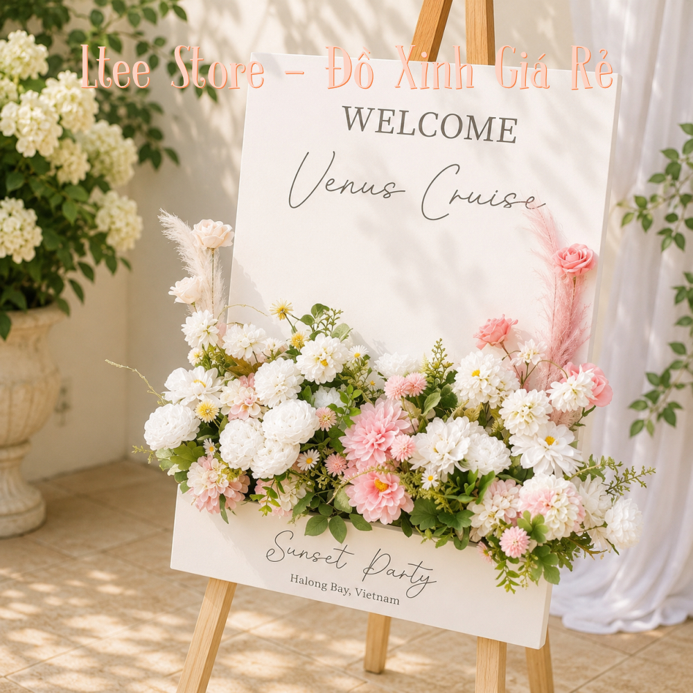 Bảng Welcome Hộp Hoa Formex 3D Sang Trọng In Theo Yêu Cầu