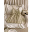Đầm 2 dây babydoll xếp li xoè nơ