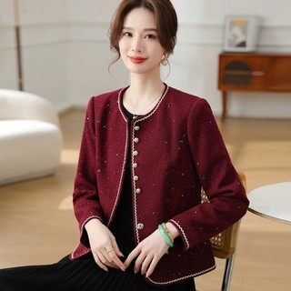 Áo Khoác Dạ Mùa Xuân Trung Niên Phong Cách Retro Sang Trọng AD65