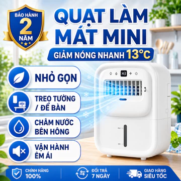 Máy lạnh nhà bếp mini tốc độ làm mát nhanh giảm 13°C, không cần lắp đặt, chống dầu mỡ, dùng treo tường hoặc để bàn