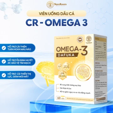 CR-Omega 3 CareRoots Pharma Viên Uống Dầu Cá Bổ Sung Omega 3 Hỗ Trợ Mắt Não Tim Hộp 30 Viên