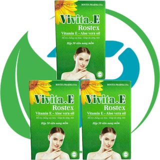 Combo 2 Hộp Vivita.E Rostex Xanh Lá Chai 50 Viên - Rostex - Vinaphar - Vitamin Phục Hồi