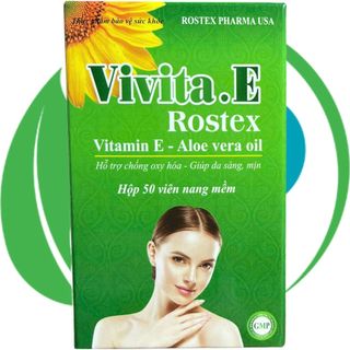 Combo 2 Hộp Vivita.E Rostex Xanh Lá Chai 50 Viên - Rostex - Vinaphar - Vitamin Phục Hồi