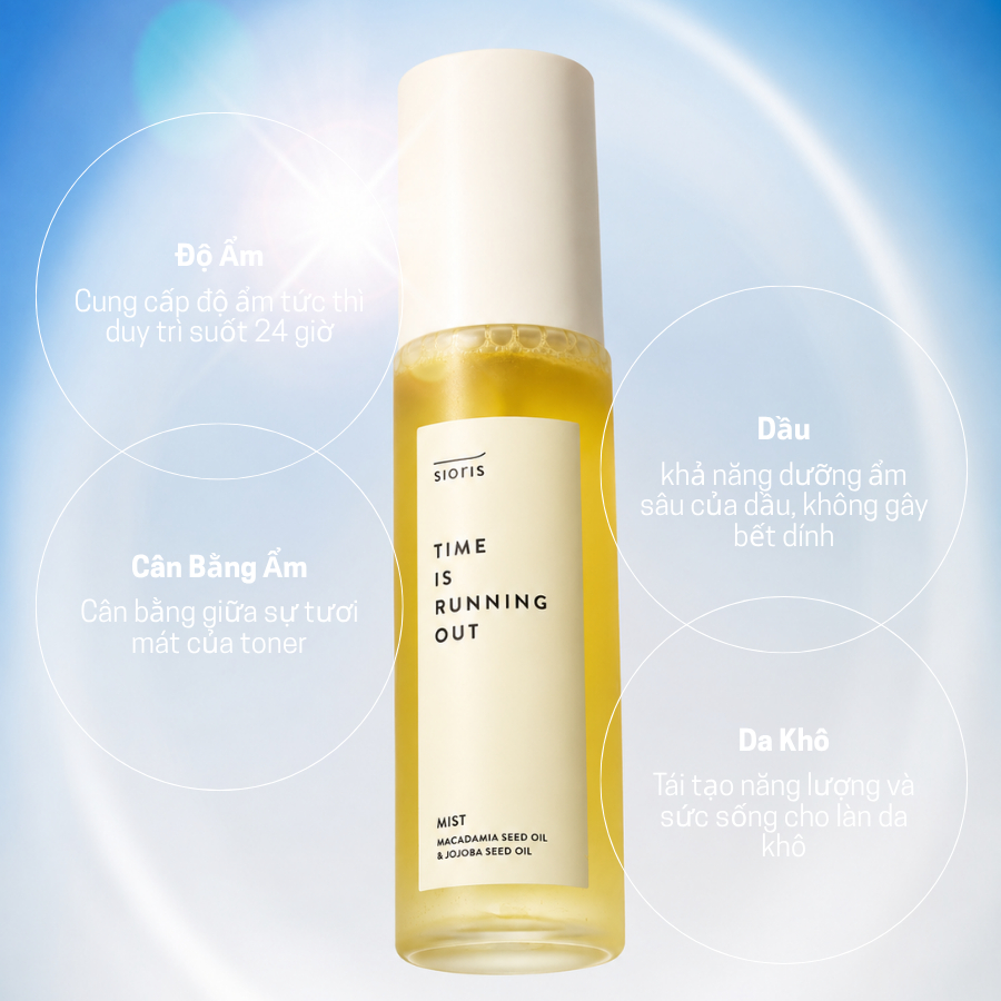 Xịt dưỡng đa chức năng SIORIS TIME IS RUNNING OUT MIST 100ml | DAMDAVN