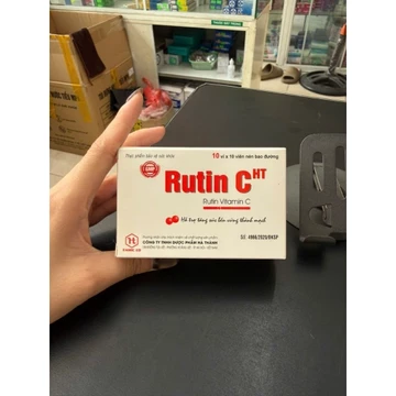 [CHÍNH HÃNG] Rutin C (100v) Bổ sung Vitamin C và rutin giúp tăng bền mạch máu, giảm chảy máu chân răng HHANH HUY PHARMA