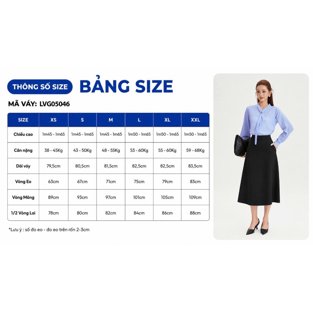 Chân váy nữ form đuôi cá GUMAC dáng dài có túi công sở dày dặn LVG0403 - LVG05046