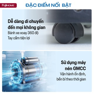 Điều hòa di động Fujihome PAC12PRO - Làm lạnh nhanh, Inverter tiết kiệm điện, BH 24 tháng