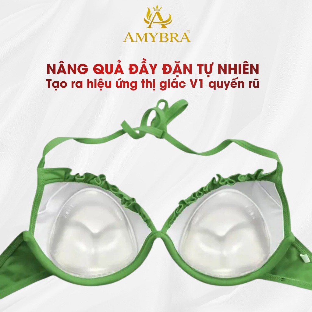 Miếng Độn Ngực Silicon Không Keo Dán, Miếng Đệm Áo Lót Dày 2cm Tự Tin Diện Bikini AMYBRA D352