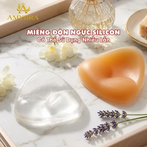 Miếng Độn Ngực Silicon Không Keo Dán, Miếng Đệm Áo Lót Dày 2cm Tự Tin Diện Bikini AMYBRA D352