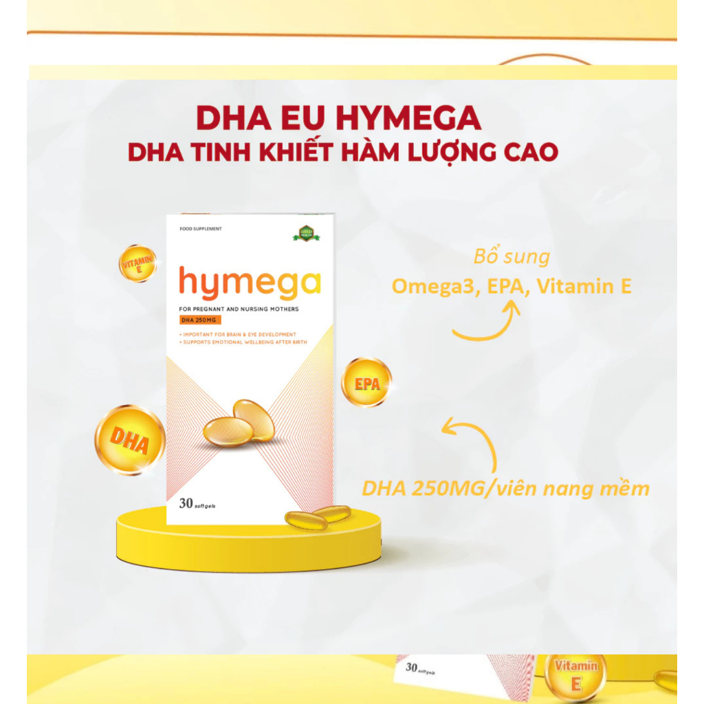 Befoma & DHA Hymega bổ sung Sắt, DHA, Vitamin yếu cho bà bầu, mẹ sau sinh hộp 30 viên