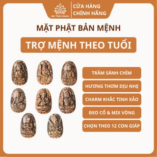Mặt Phật Bản Mệnh Trầm Hương Sánh Chìm Tự Nhiên Theo Tuổi Đeo Cổ/Đeo Tay - Mộc Trầm Hương MTH